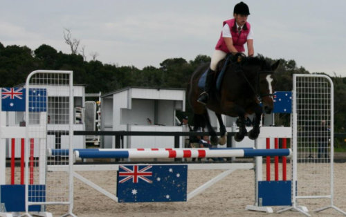 Sophie Elphick riding LH Adelia at Boneo Park, sorry I only have this picture at the moment of the winning pair!