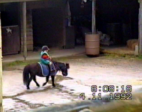 Sarah and Midget would often ride around the block