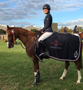 LH Annie-Elka ridden by Jasmine Dennison taking out the South Australian Showjumping Junior Championships Title