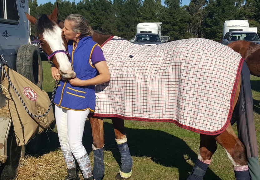 Lily is clipped and feels very comfy in her Weatherbetta pure cotton rug