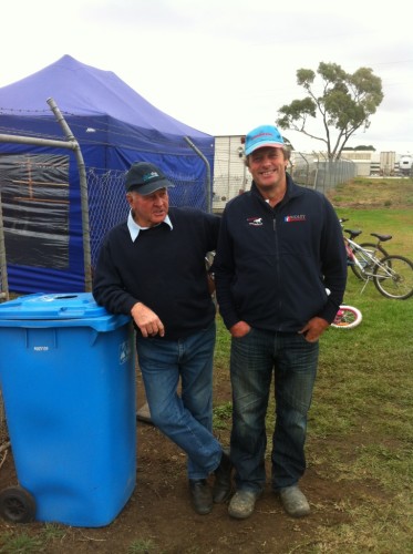 Wesley and his long time friend Geoff Evans having a chat