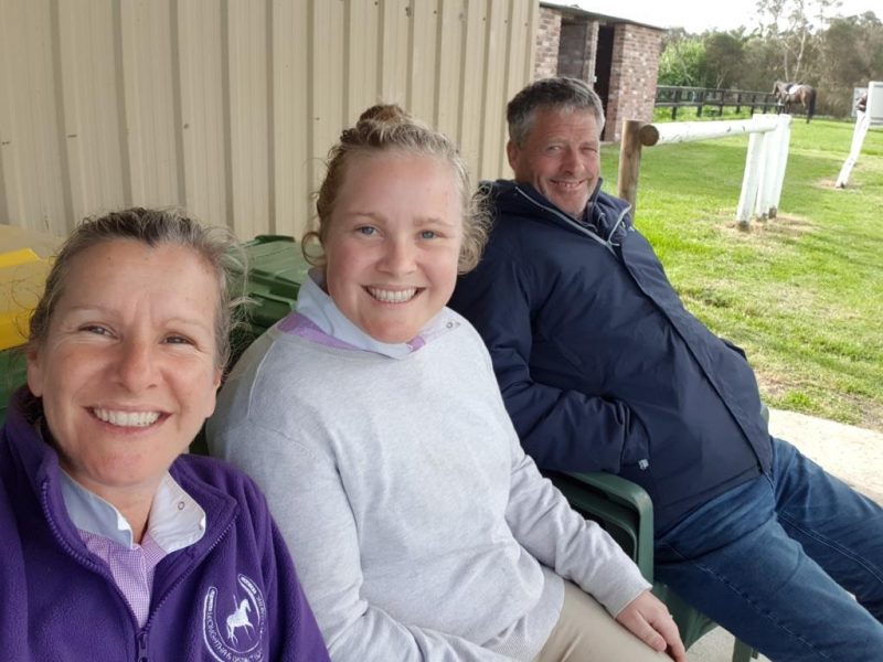 Family together enjoying Dressage on Saturday